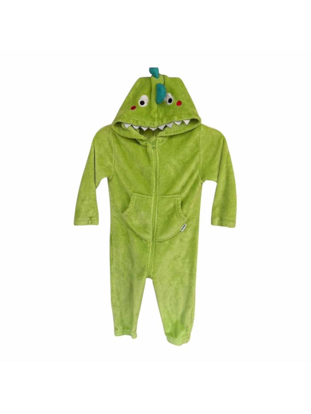 Lolanta Dragon Dinosaur Fleece Hooded Romper Green Kids 6/7 Costume Cosplay READ